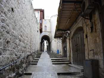 Empty streets in Jerusalem